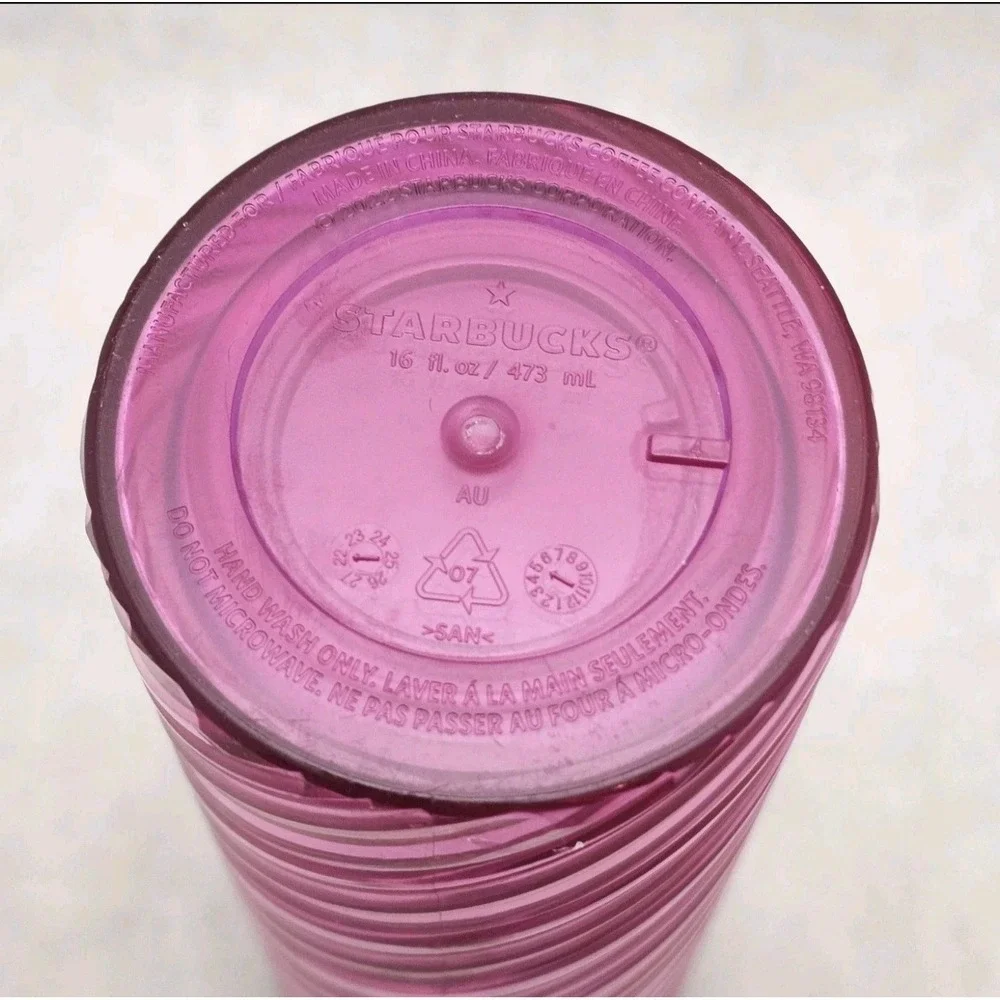 Lot of 3 2022 Starbucks Tumblers Mermaid Scales Sangria Pink Ocean Kaleidoscope